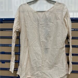 GAP Cream Long Sleeve Blouse